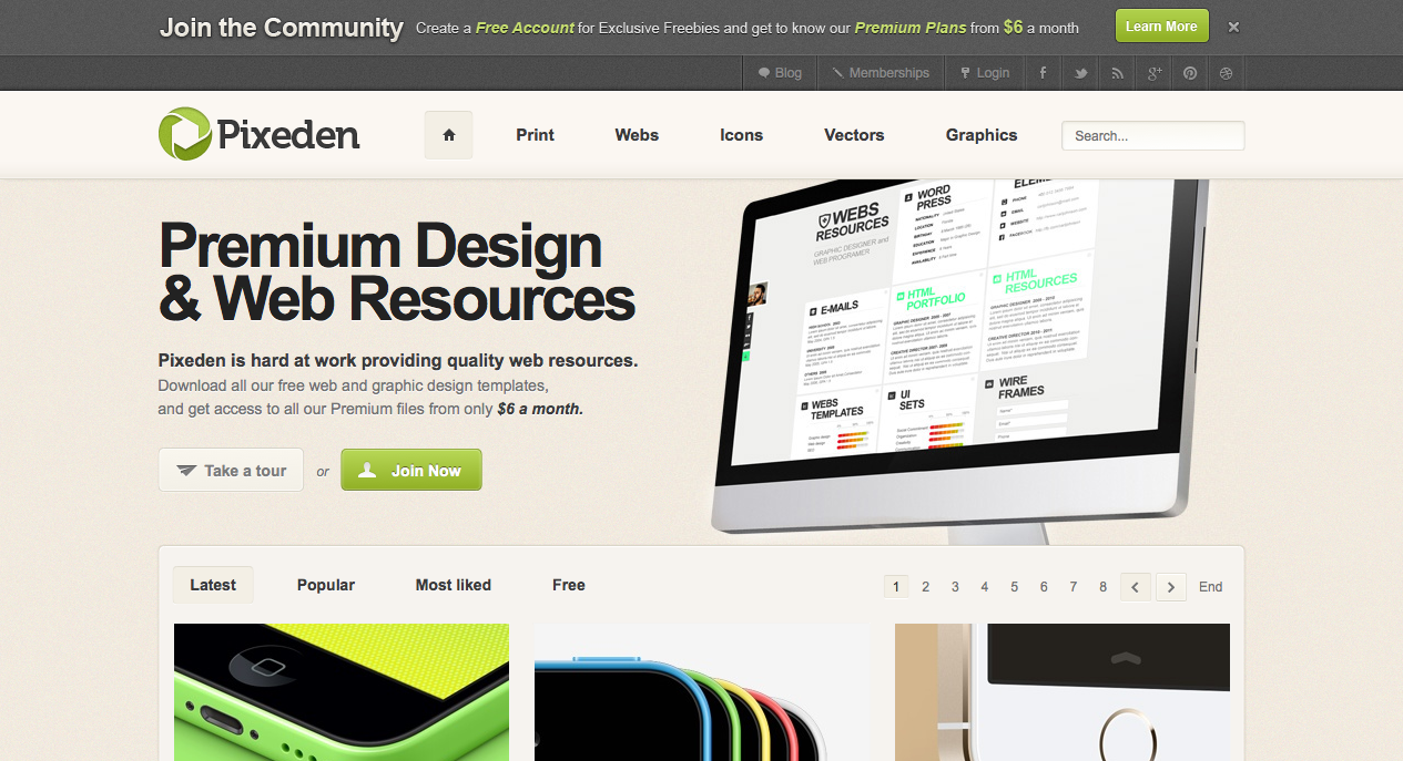 Premium & Free Design and Web Resources Pixeden
